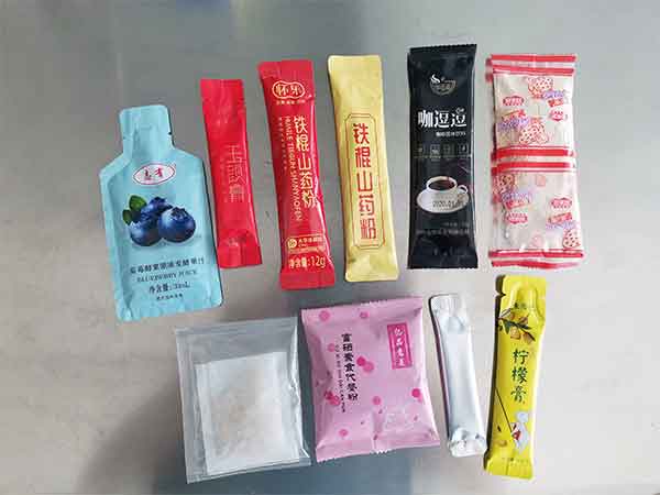 用戶自帶葛根粉來(lái)廠現(xiàn)場(chǎng)試機(jī)的包裝效果